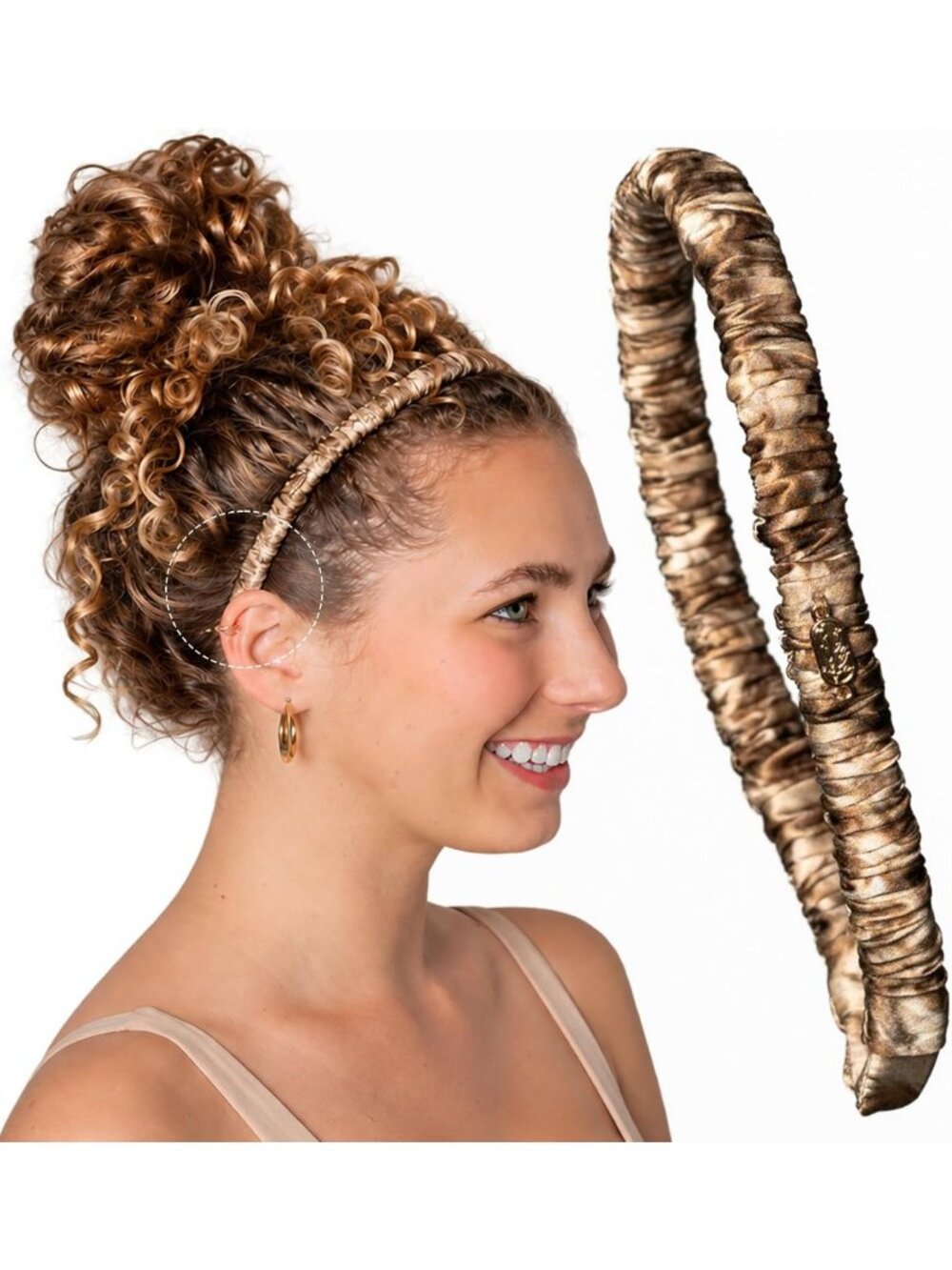 Cozy Warm Blonde Silk Headband | Comfort Curve Design for Effortless Style